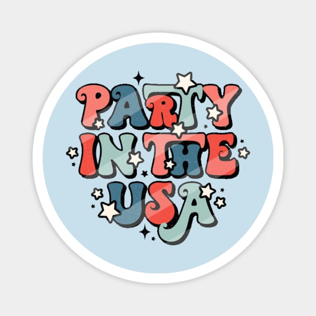 Party in the usa Magnet by Hanadrawing